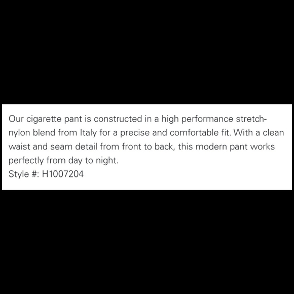 Theory Stretch Nylon Clean Cigarette Pant - Sz 4 - Picture 9 of 10